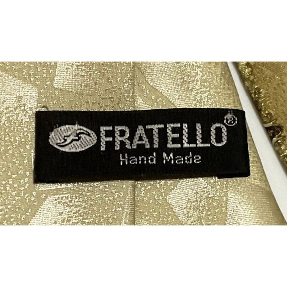 MCM ABSTRACT NECKTIE GOLD CROSS  POLYESTER DESIGNER 60" X 4" MENS - Picture 4 of 4